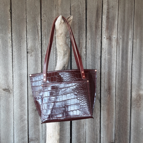 Handmade leather tote bag - Picture 7 of 11